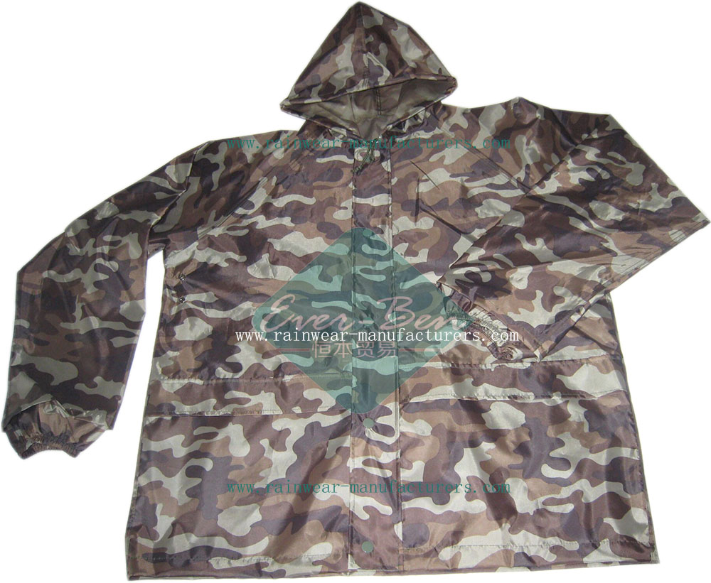 camo rain gear camouflage raincoat for men insulated rain gear